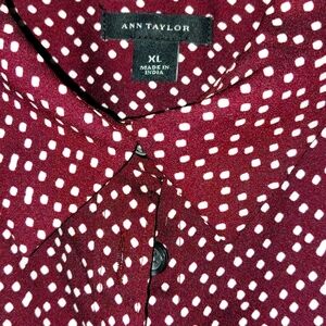 Ann Taylor Blouse Size XL ** Maroon**